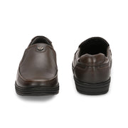 Men Premium Leather Pine Slip-On Formal Shoes | Available in sizes 5 UK to 12 UK (Comforter-02-Pine)