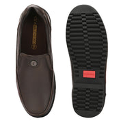 Men Premium Leather Pine Slip-On Formal Shoes | Available in sizes 5 UK to 12 UK (Comforter-02-Pine)
