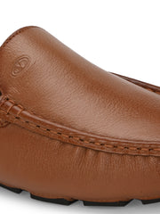 Men Premium Leather Tan Casual Slip On Driving Loafers (Emporio-05-Tan)
