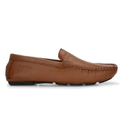 Men Premium Leather Tan Casual Slip On Driving Loafers (Emporio-05-Tan)