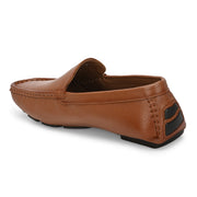 Men Premium Leather Tan Casual Slip On Driving Loafers (Emporio-05-Tan)