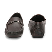 Men Premium Leather Brown Casual Slip On Driving Loafers (Emporio-27-Brown)