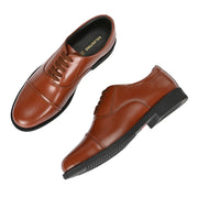 Men Premium Leather Tan Oxford Police Shoes | Available in Sizes 5 UK to 13 UK (Executive-Police-61-Tan)