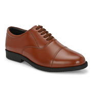 Men Premium Leather Tan Oxford Police Shoes | Available in Sizes 5 UK to 13 UK (Executive-Police-61-Tan)