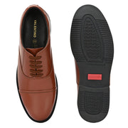 Men Premium Leather Tan Oxford Police Shoes | Available in Sizes 5 UK to 13 UK (Executive-Police-61-Tan)