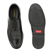 Men Premium Leather Black Oxford Police Shoes | Available in Sizes 5 UK to 12 UK (Executive-61-Black)