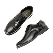 Men Premium Leather Black Oxford Police Shoes | Available in Sizes 5 UK to 12 UK (Executive-61-Black)