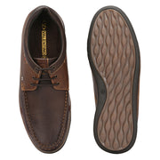 Men Premium Leather Casual Derby Shoes (Fascinate-55-Brown/Choco)