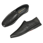 Men Premium Leather Black Slip-On Formal Shoes (Gateway-02-Black)