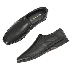 Men Premium Leather Black Slip-On Formal Shoes (Port-02)