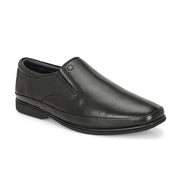 Men Premium Leather Black Slip-On Formal Shoes (Gateway-02-Black)