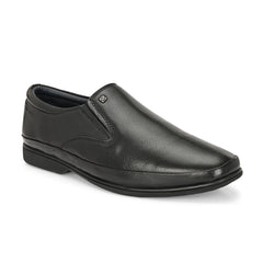 Men Premium Leather Black Slip-On Formal Shoes (Port-02)