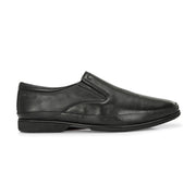 Men Premium Leather Black Slip-On Formal Shoes (Gateway-02-Black)