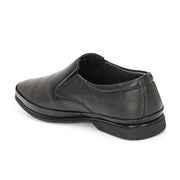 Men Premium Leather Black Slip-On Formal Shoes (Gateway-02-Black)
