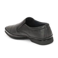 Men Premium Leather Black Slip-On Formal Shoes (Port-02)