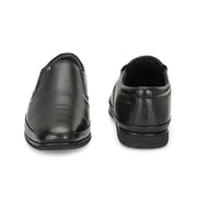 Men Premium Leather Black Slip-On Formal Shoes (Gateway-02-Black)