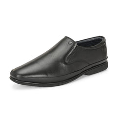 Men Premium Leather Black Slip-On Formal Shoes (Port-02)