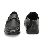 Men Premium Leather Black Slip-On Formal Shoes (Massage-31-Black)