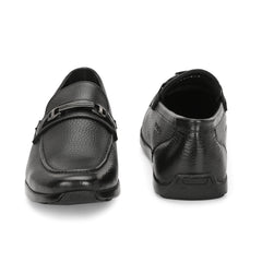 Men Premium Leather Black Slip-On Formal Shoes (Astra-31)