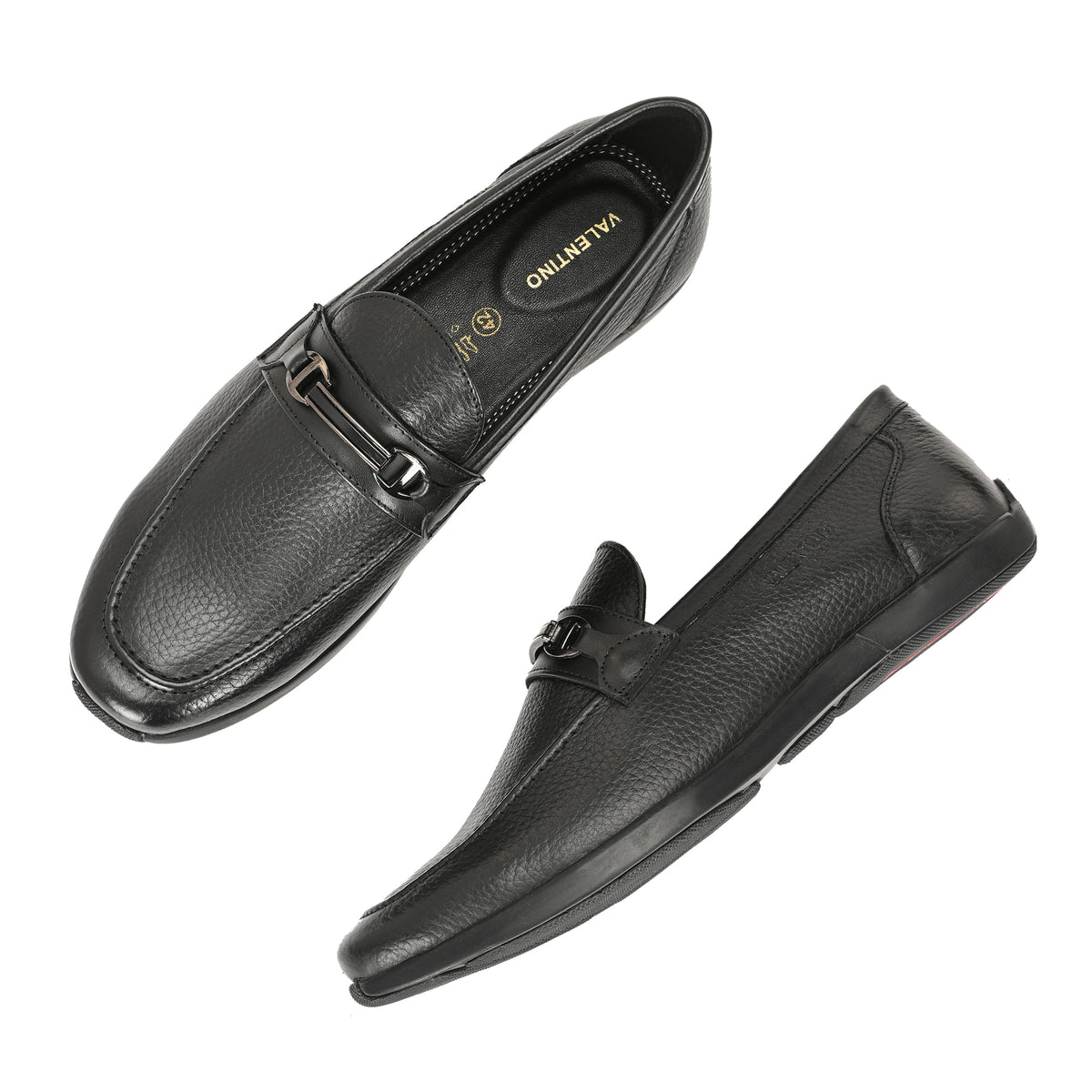 Men Premium Leather Black Slip-On Formal Shoes (Astra-31)