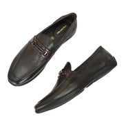 Men Premium Leather Brown Slip-On Formal Shoes (Massage-31-Brown)