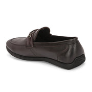 Men Premium Leather Brown Slip-On Formal Shoes (Massage-31-Brown)