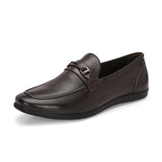 Men Premium Leather Brown Slip-On Formal Shoes (Massage-31-Brown)