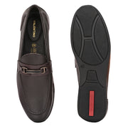 Men Premium Leather Brown Slip-On Formal Shoes (Massage-31-Brown)