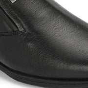 Men Premium Leather Slip-On Formal Shoes | Jumbo Sizes 5 UK to 14 UK (Newtop-05-Black)