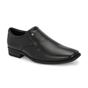 Men Premium Leather Slip-On Formal Shoes | Jumbo Sizes 5 UK to 14 UK (Newtop-05-Black)