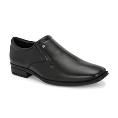 Men Premium Leather Slip-On Formal Shoes with PU Sole | Jumbo Sizes 5 UK to 14 UK (Newgen-05-Black)