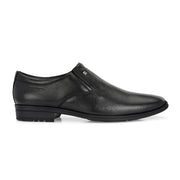 Men Premium Leather Slip-On Formal Shoes | Jumbo Sizes 5 UK to 14 UK (Newtop-05-Black)