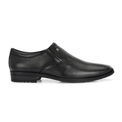 Men Premium Leather Slip-On Formal Shoes with PU Sole | Jumbo Sizes 5 UK to 14 UK (Newgen-05-Black)