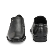 Men Premium Leather Slip-On Formal Shoes | Jumbo Sizes 5 UK to 14 UK (Newtop-05-Black)