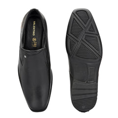 Men Premium Leather Slip-On Formal Shoes with PU Sole | Jumbo Sizes 5 UK to 14 UK (Newgen-05-Black)