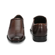 Men Premium Leather Slip-On Formal Shoes  | Jumbo Sizes 5 UK to 14 UK (Newtop-05-Mocca)