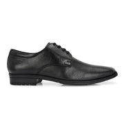 Men Premium Leather Black Lace-Up Formal Shoes | Lightweight PU Sole | Jumbo Sizes 5 UK to 14 UK (Newtop-55-Black)
