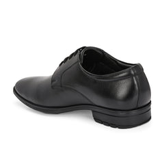 Men Premium Leather Lace-Up Formal Shoes | Lightweight PU Sole | Jumbo Sizes 5 UK to 14 UK (Newgen-55-Black)