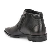 Men Premium Leather Side Zipper Ankle Boots (NewTop-85-Black)
