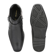 Men Premium Leather Side Zipper Ankle Boots (NewTop-85-Black)