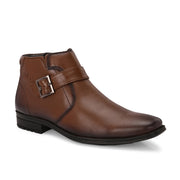 Men Premium Leather Side Zipper Ankle Boots (NewTop-85-Mocca)