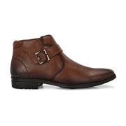 Men Premium Leather Side Zipper Ankle Boots (NewTop-85-Mocca)