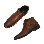 Men Premium Leather Side Zipper Ankle Boots (NewTop-85-Mocca)