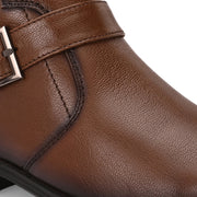 Men Premium Leather Side Zipper Ankle Boots (NewTop-85-Mocca)
