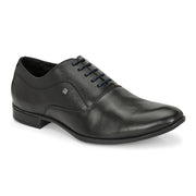 Men Premium Leather Black Lace Up Formal Oxford Shoes (Reform-72-Black)