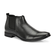 Men Premium Leather Black Chelsea Boot (Reform-85-Black)