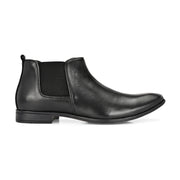 Men Premium Leather Black Chelsea Boot (Reform-85-Black)