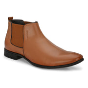 Men Premium Leather Teak Chelsea Boot (Reform-85-Teak)