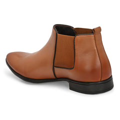 Men Premium Leather Teak Chelsea Boot (Ramky-85-Teak)