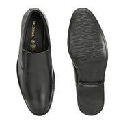 Men Premium Leather Black Slip-On Formal Shoes (Amazona-45-Black)